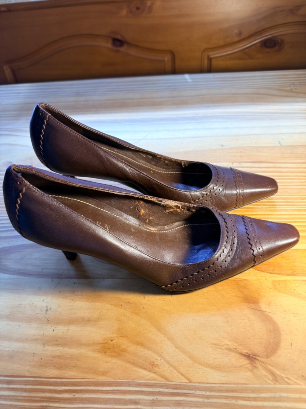 Ralph Lauren pointed wing toe heels size 6.5 - Picture 2 of 4